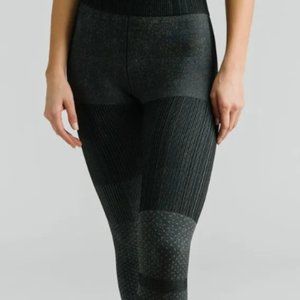 Black Staccato Seamless Legging 7/8 24"